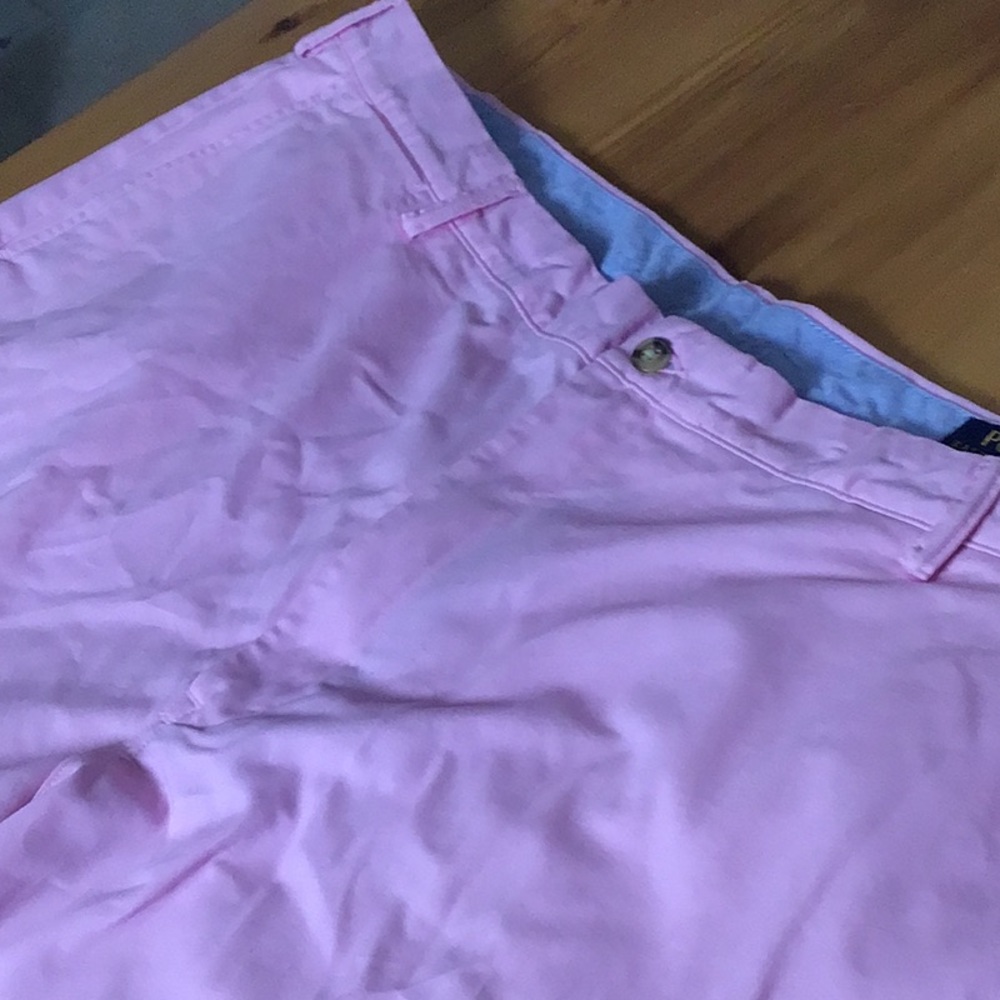 Ralph Lauren Pink Men’s Flat Front Shorts with Blue Pony size 46:classic fit - Picture 5 of 16